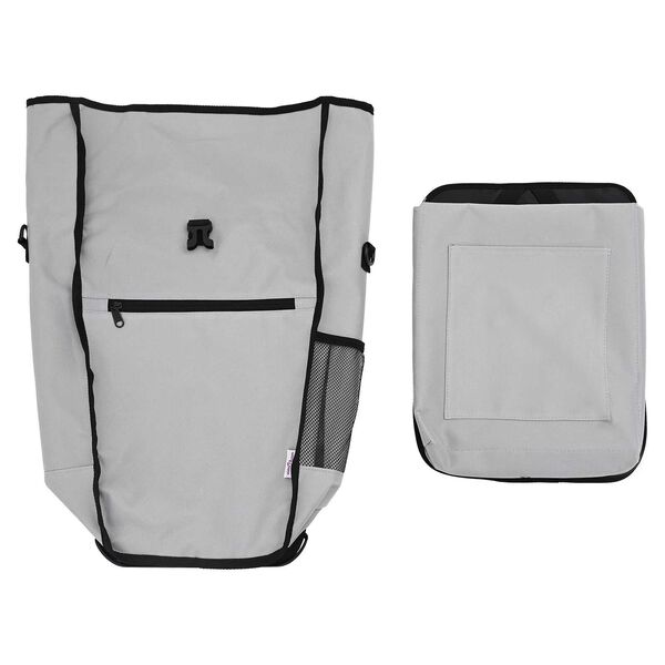 vidaXL Τσάντα Ποδηλάτου για Ράγα 20 L Γκρι 34x16x59 εκ.