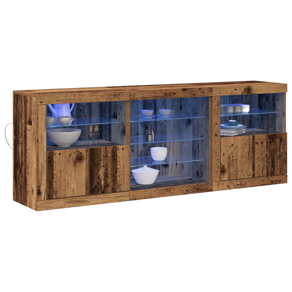 vidaXL Πλαϊνό γραφείο Παλαιό ξύλο 181.5 x 37 x 67 εκ.