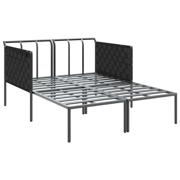 vidaXL Ήλιο-κρεβάτι με μαξιλάρι Ανθρακί 115 x 153 x 69.5 εκ. Ατσάλι