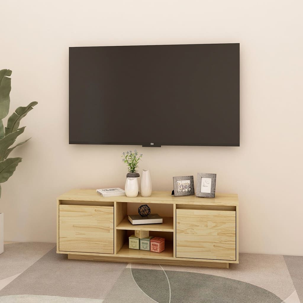 vidaXL Έπιπλο Τηλεόρασης 110 x 30 x 40 εκ. από Μασίφ Ξύλο Πεύκου