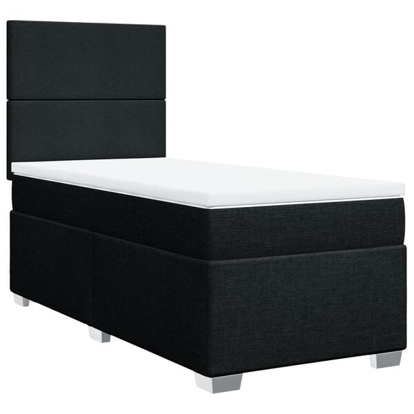 vidaXL &Kappa;&rho;&epsilon;&beta;ά&tau;&iota; Boxspring &mu;&epsilon; &Sigma;&tau;&rho;ώ&mu;&alpha; &Mu;&alpha;ύ&rho;&omicron; 90x190 &epsilon;&kappa;.&Upsilon;&phi;&alpha;&sigma;&mu;ά&tau;&iota;&nu;&omicron;