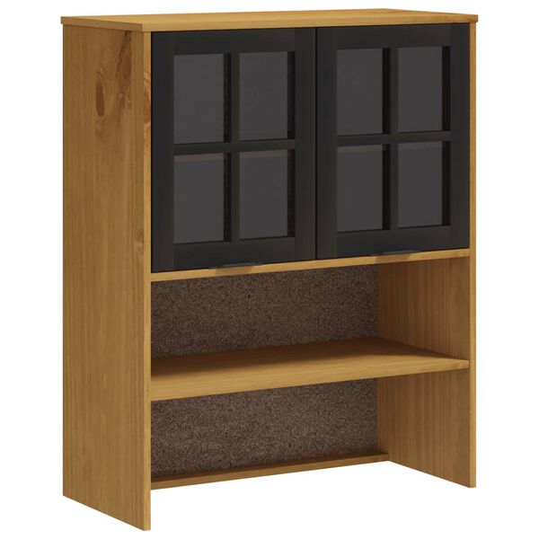 vidaXL Ντουλάπι FLAM 80x40x80εκ. από Μασίφ Ξύλο Πεύκο με Γυάλινη Πόρτα