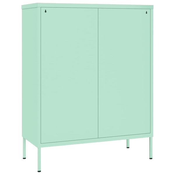 vidaXL Συρταριέρα Χρώμα Μέντα 80 x 35 x 101,5 εκ. από Ατσάλι