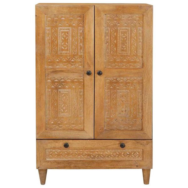 vidaXL Highboard Ανοιχτό καφέ 60 x 33 x 100 εκ. Μασίφ ξύλο μάνγκο