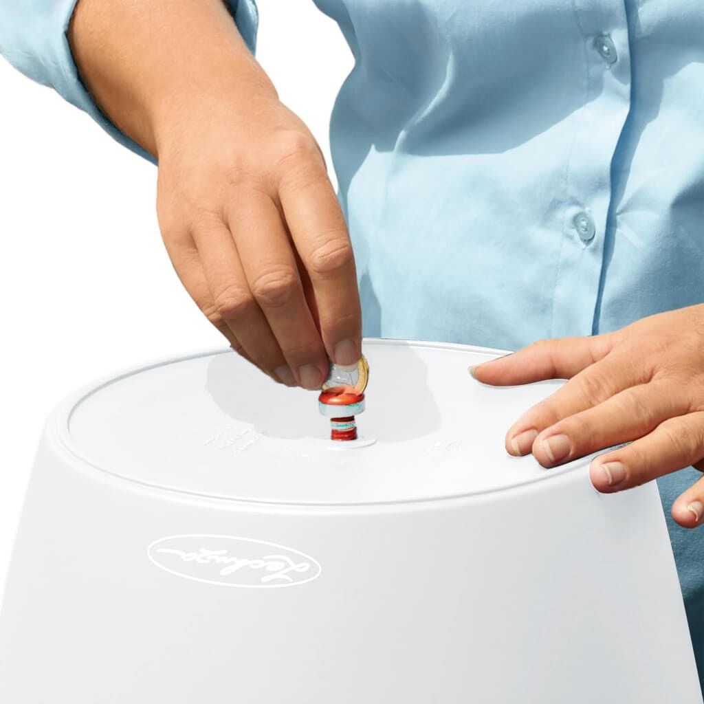 LECHUZA Γλάστρα Classico Color 28 ALL-IN-ONE Γυαλιστερό Λευκό 13190