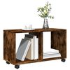 vidaXL Ντουλάπι Με Ροδάκια Καπνιστή Δρυς 72x33x42,5 εκ. Επεξ. Ξύλο