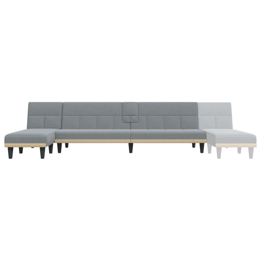 vidaXL Καναπές Κρεβάτι Γωνιακός Αν. Γκρι 255x140x70 εκ. Υφασμάτινος