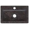vidaXL Νιπτήρας Επιτοίχιος Μαύρος 38 x 24 x 6,5 εκ. Μαρμάρινος