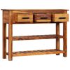vidaXL Κονσόλα με 3 Συρτάρια 110x30x80 εκ. από Μασίφ Ξύλο