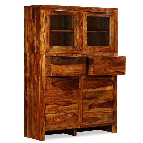 vidaXL Μπουφές Ψηλός 100 x 35 x 140 εκ. από Μασίφ Ξύλο Sheesham