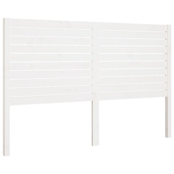 vidaXL Κεφαλάρι Κρεβατιού Λευκό 141 x 4 x 100 εκ. Μασίφ Ξύλο Πεύκου