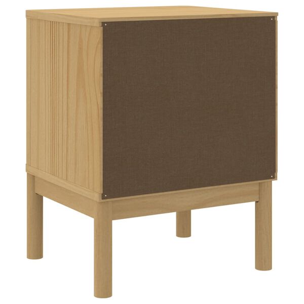 vidaXL Κομοδίνο FLORO Καφέ 45 x 39 x 57 εκ. από Μασίφ Ξύλο Πεύκου