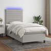 vidaXL &Kappa;&rho;&epsilon;&beta;ά&tau;&iota; Boxspring &mu;&epsilon; &Sigma;&tau;&rho;ώ&mu;&alpha; & LED &Alpha;&nu;.&Gamma;&kappa;&rho;&iota; 90x190 &epsilon;&kappa;. &Upsilon;&phi;&alpha;&sigma;&mu;ά&tau;&iota;&nu;&omicron;