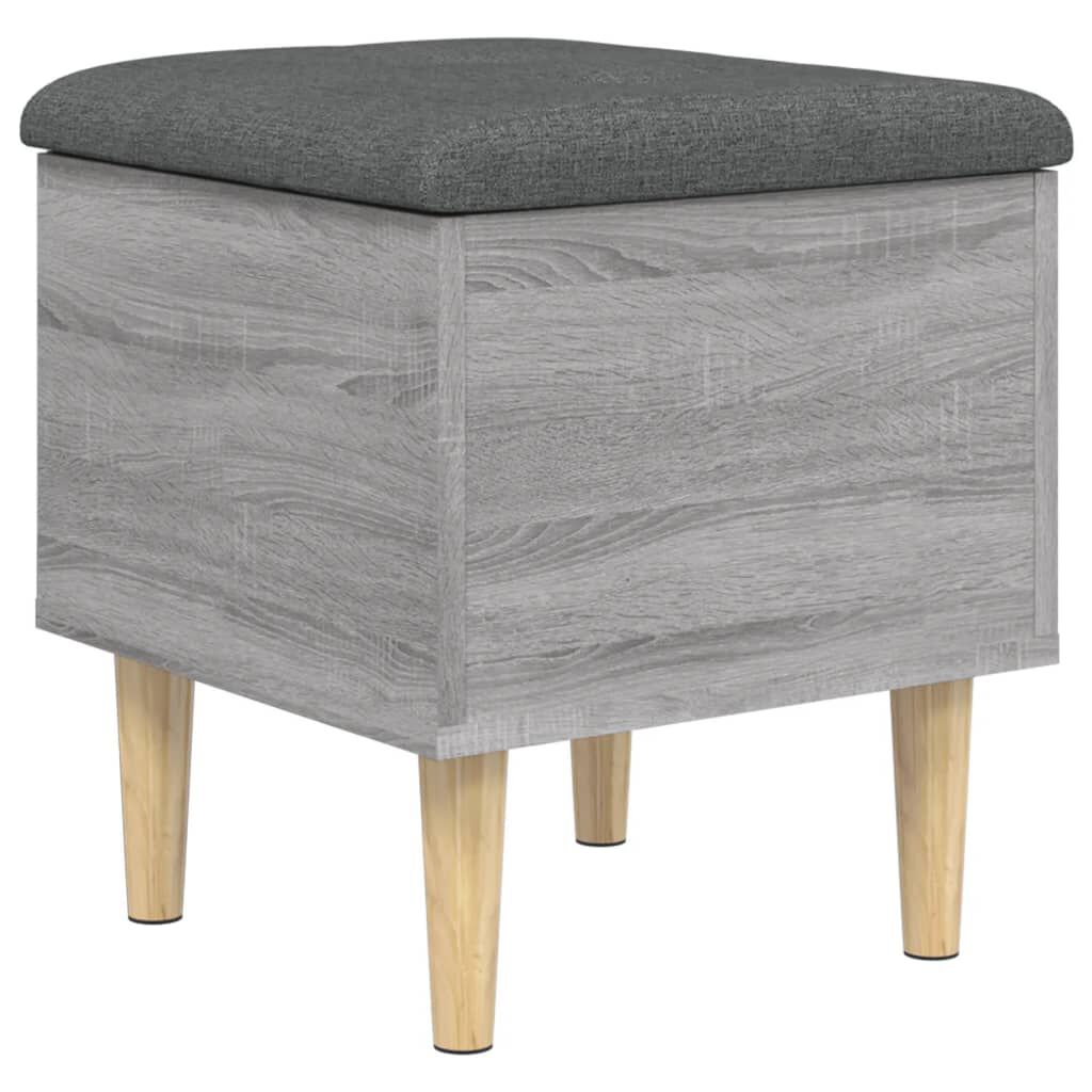 vidaXL Παγκάκι Αποθήκευσης Γκρι Sonoma 42 x 42 x 46 εκ. Επεξεργ. Ξύλο