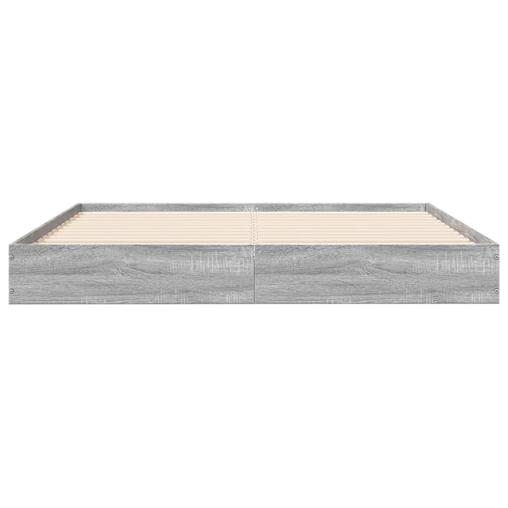 vidaXL Πλαίσιο Κρεβατιού Γκρι Sonoma 140x200 εκ. Επεξεργασμένο Ξύλο