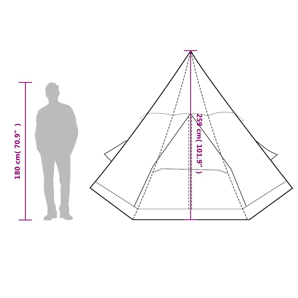 vidaXL Σκηνή Κάμπινγκ Tipi 4 Ατόμων Αδιάβροχη Μπλε