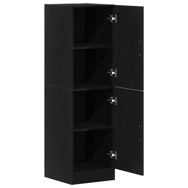 vidaXL Στήλη Κουζίνας Μαύρη 38x41,5x131,5 εκ. από Επεξεργασμένο Ξύλο