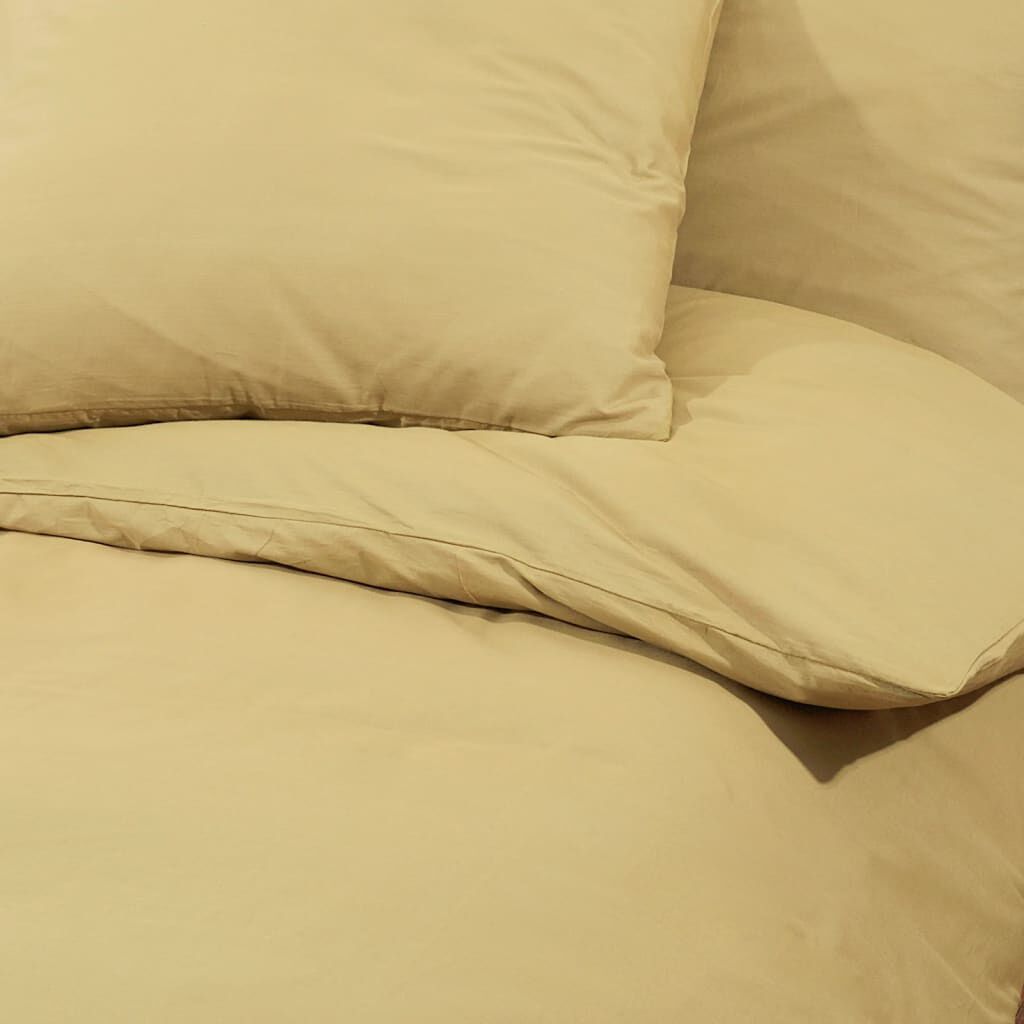 vidaXL Σετ Παπλωματοθήκης Taupe 140x200 εκ. Ελαφρύ Ύφασμα Μικροϊνών