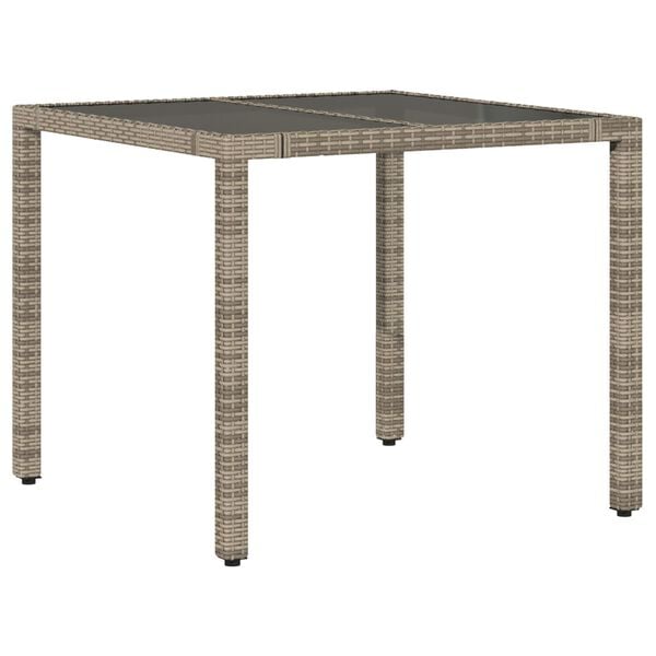 vidaXL Σέτ φαγητού για κήπο 3 pcs Γκρι και Καφέ 90 x 90 x 75 cm