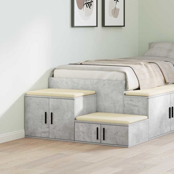 vidaXL Ντουλάπι αποθήκευσης Γκρι σκυροδέματος 103 x 41 x 40 εκ