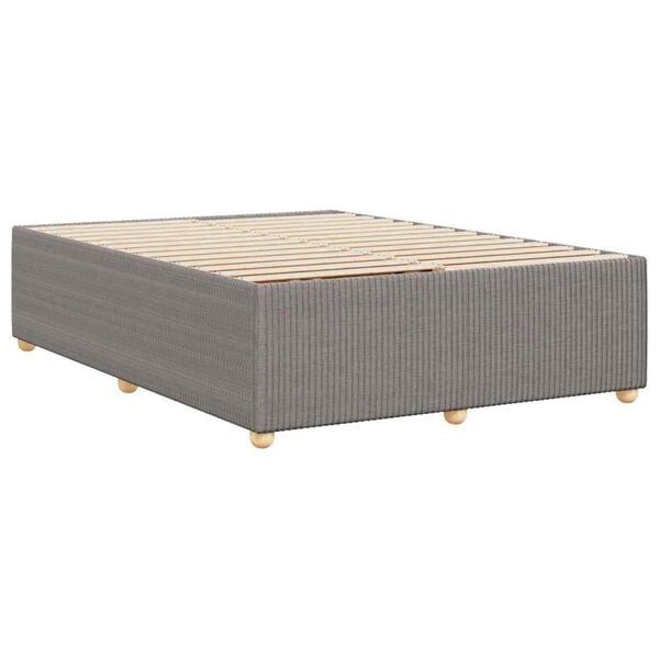 vidaXL Σκελετός Κρεβατιού Χωρίς Στρώμα Taupe 140x190 εκ. Υφασμάτινο