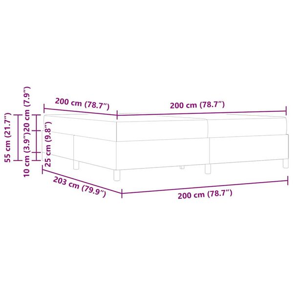 vidaXL Σκελετός Κρεβατιού Ανοιχτό γκρι 200 x 200 cm Βελούδο