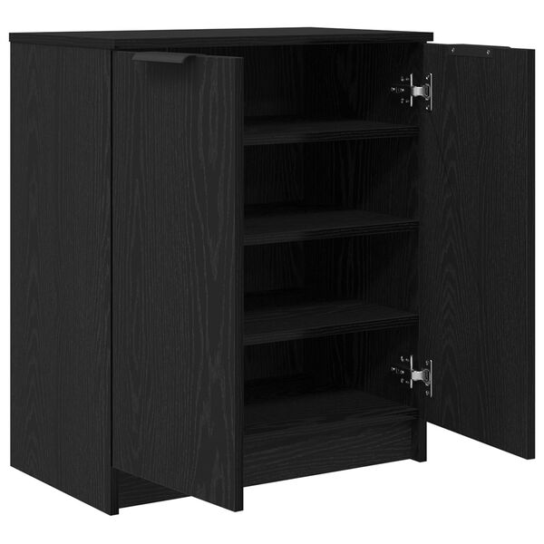 vidaXL Ντουλάπα Παπουτσιών Μαύρο Δρυς 59x35x70 εκ Επεξεργασμένο Ξύλο