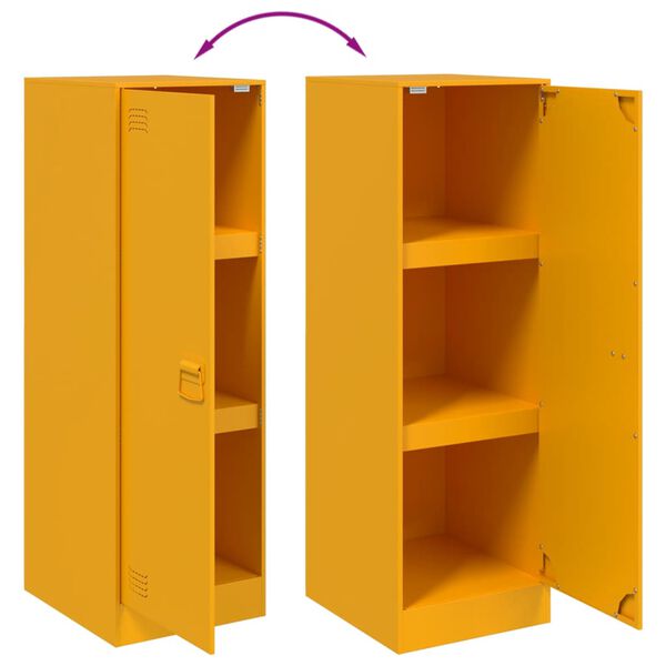 vidaXL Ντουλάπι Μουσταρδί 34,5x39x107 εκ. από Ατσάλι