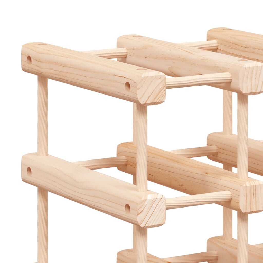 vidaXL Ραφιέρα Κρασιών για 12 Μπουκάλια 36x23x36 εκ. Μασίφ Ξύλο Πεύκου