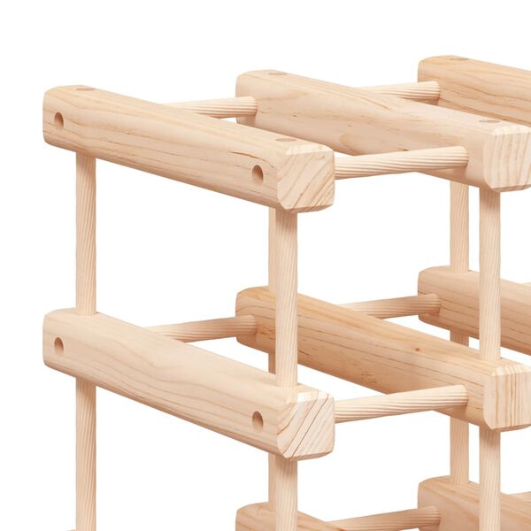 vidaXL Ραφιέρα Κρασιών για 12 Μπουκάλια 36x23x36 εκ. Μασίφ Ξύλο Πεύκου
