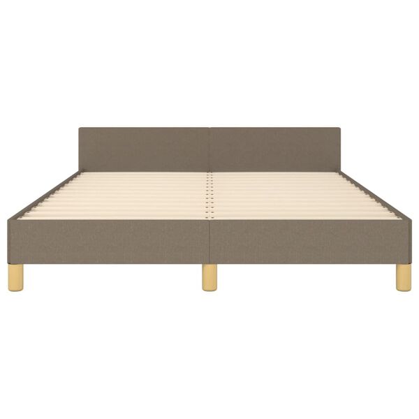 vidaXL Σκελετός Κρεβατιού Χωρίς Στρώμα Taupe 140x200 εκ. Υφασμάτινο