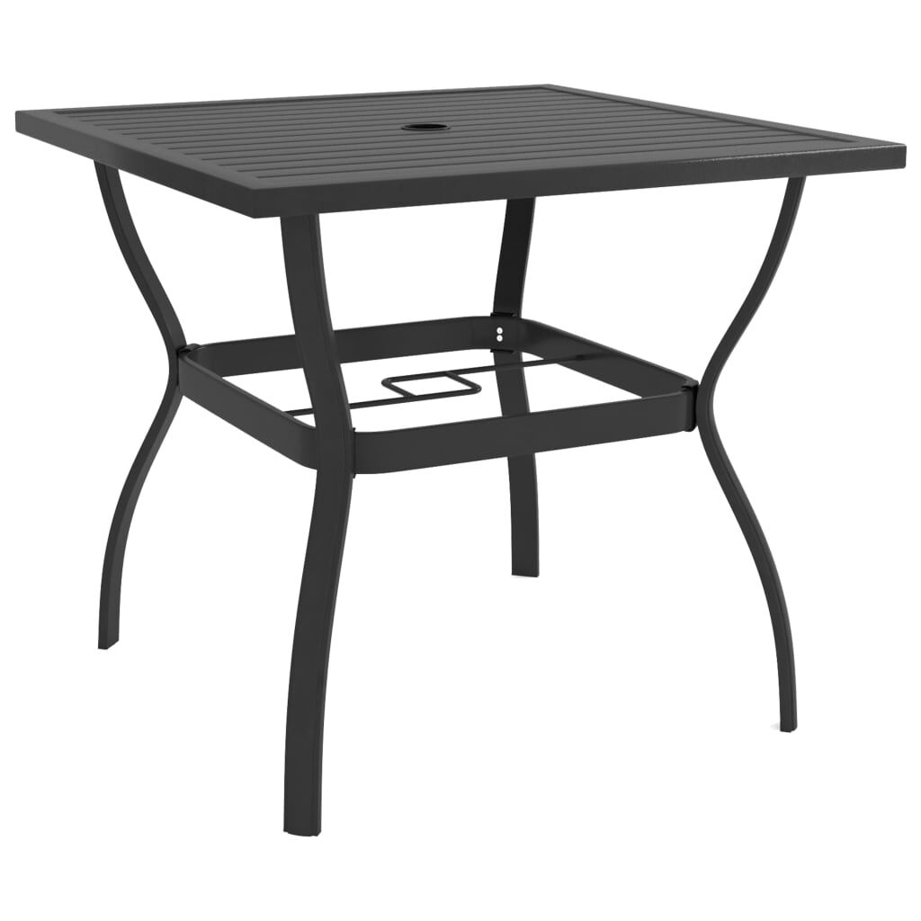 vidaXL Τραπέζι Κήπου Ανθρακί 81,5 x 81,5 x 72 εκ. Ατσάλινο