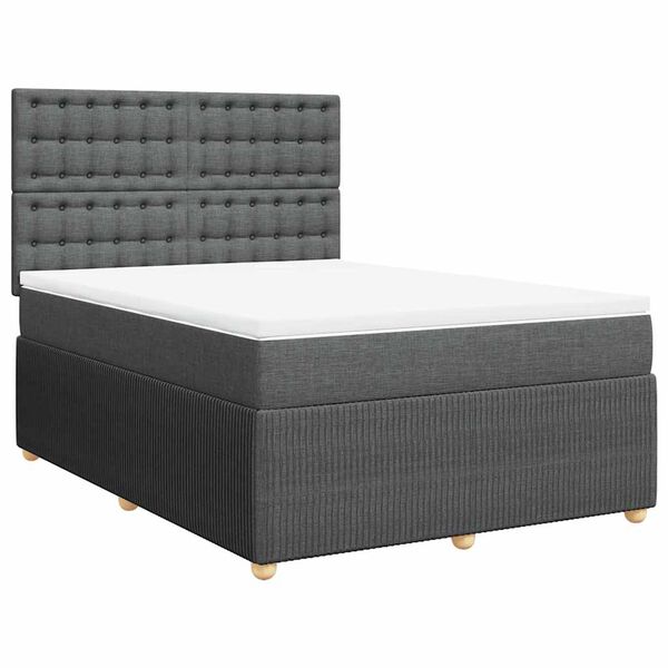 vidaXL &Kappa;&rho;&epsilon;&beta;ά&tau;&iota; Boxspring &mu;&epsilon; &Sigma;&tau;&rho;ώ&mu;&alpha; &Sigma;&kappa;&omicron;ύ&rho;&omicron; &Gamma;&kappa;&rho;&iota; 140x190 &epsilon;&kappa;. &Upsilon;&phi;&alpha;&sigma;&mu;ά&tau;&iota;&nu;&omicron;