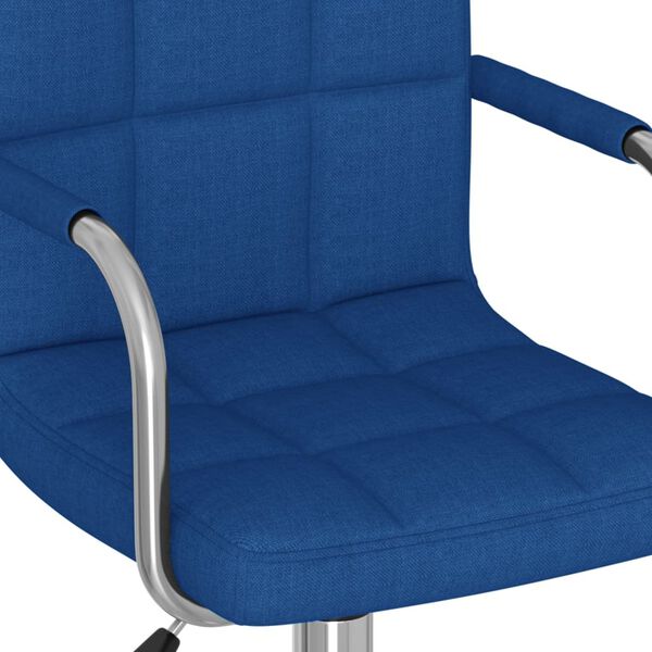vidaXL Καρέκλα Γραφείου Περιστρεφόμενη Μπλε Υφασμάτινη