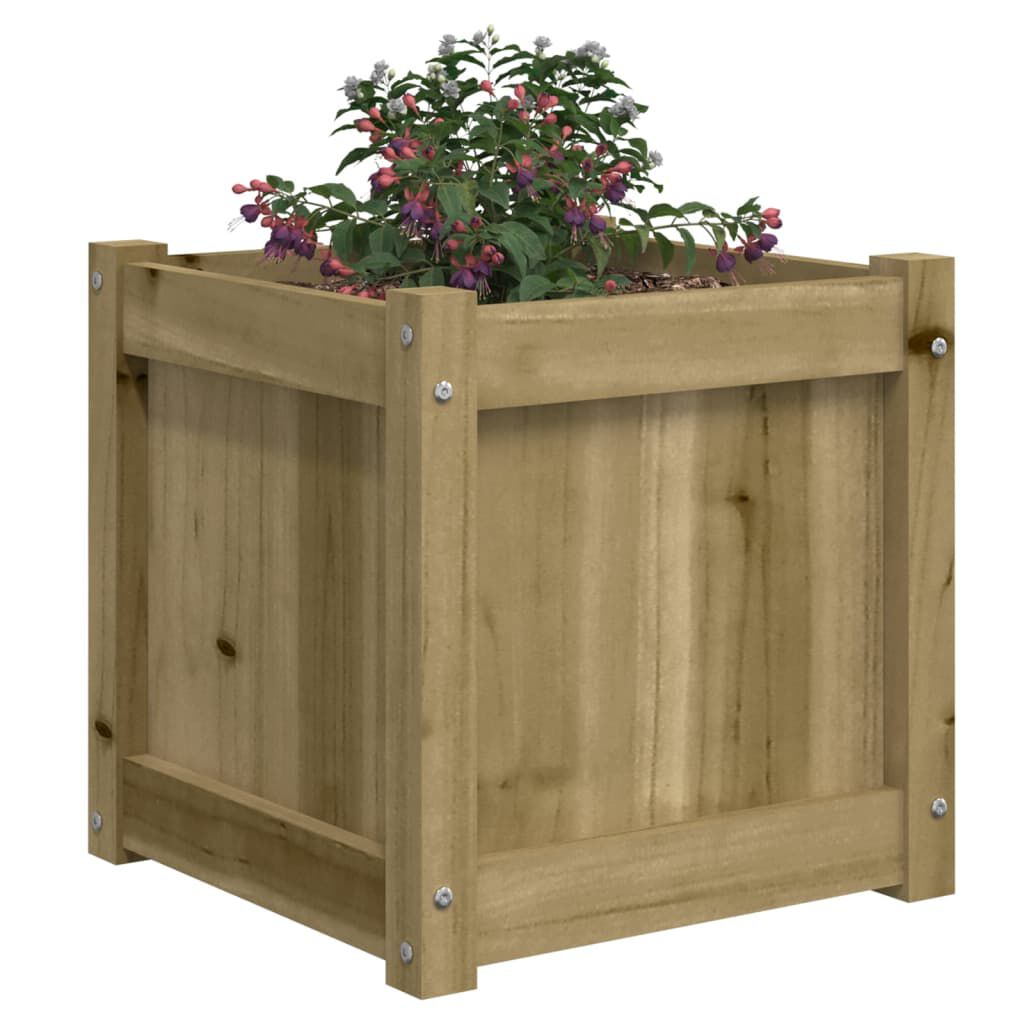 vidaXL Ζαρντινιέρα 40 x 40 x 40 εκ. Εμποτισμ. Ξύλο Πεύκου