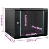 vidaXL Ντουλάπα δικτύου με αποθήκευση Μαύρο 60 x 60 x 50 εκ Ατσάλι