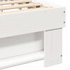 vidaXL Σκελετός Κρεβατιού Λευκό 135 x 190 cm Μασίφ ξύλο πεύκου