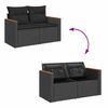 vidaXL Σετ Καναπέ Κήπου με μαξιλάρι 10 pcs Μαύρο Πολυ ράταν