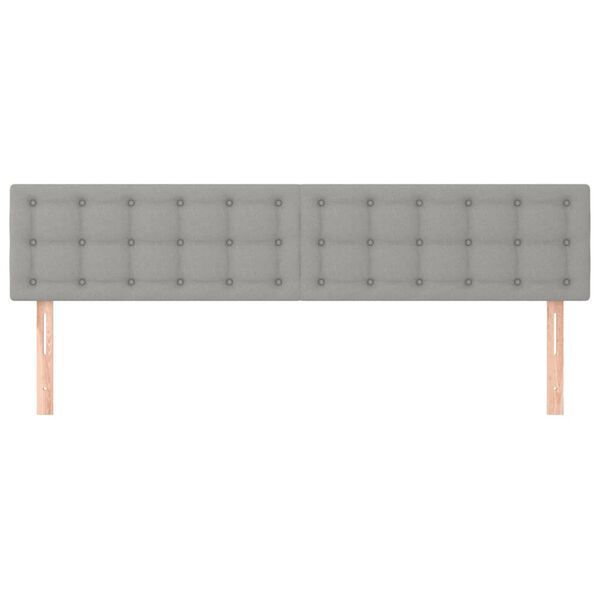 vidaXL Κεφαλάρια Κρεβατιού 2 τεμ. Αν. Γκρι 90x5x78/88 εκ. Υφασμάτινο