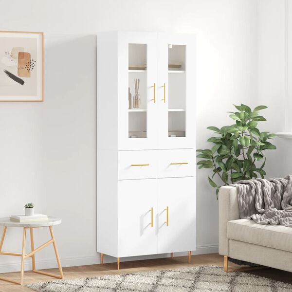 vidaXL Ντουλάπι Λευκό 69,5x34x180 εκ. από Επεξεργασμένο Ξύλο