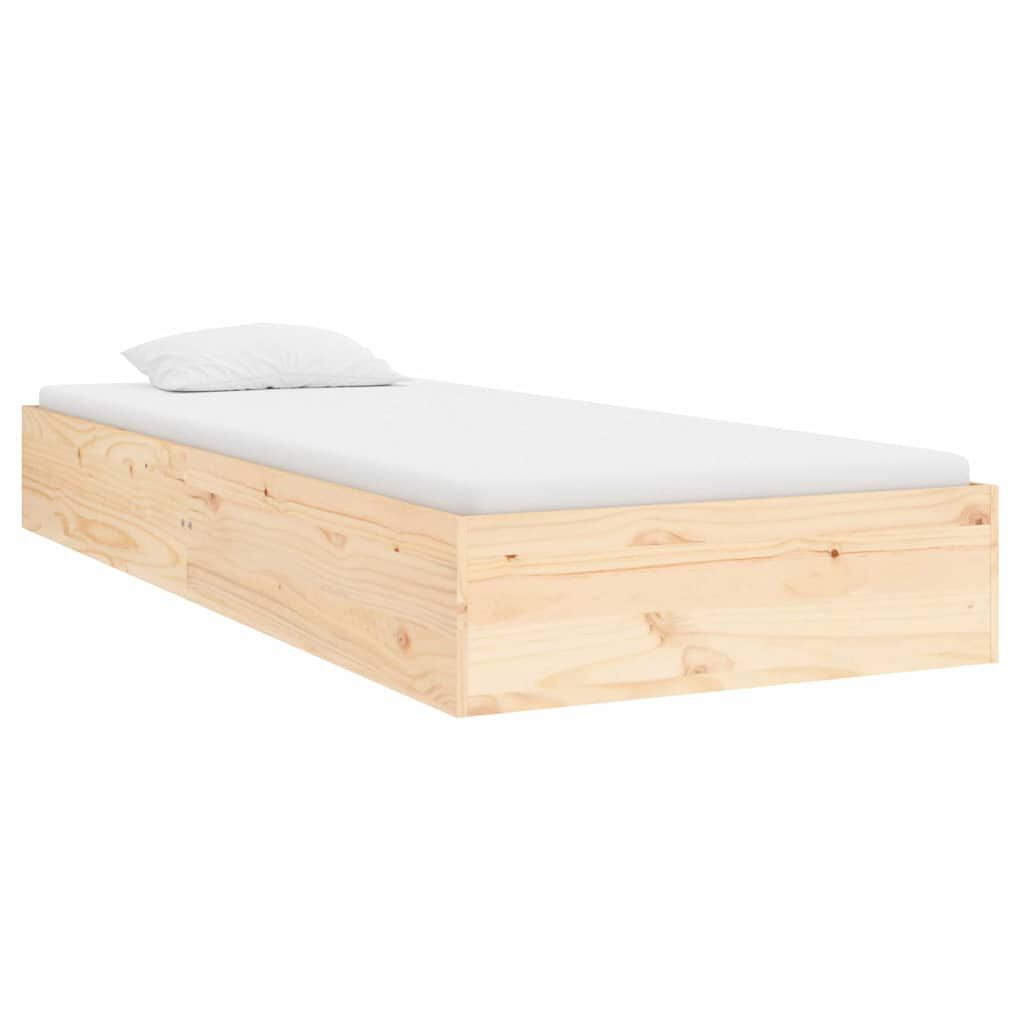 vidaXL Πλαίσιο Κρεβατιού 75 x 190 εκ. από Μασίφ Ξύλο Small Single