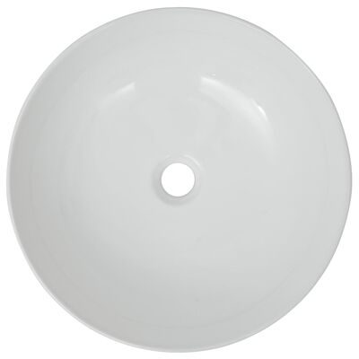 vidaXL Νιπτήρας Στρογγυλός Λευκός 41,5 x 13,5 εκ. Κεραμικός