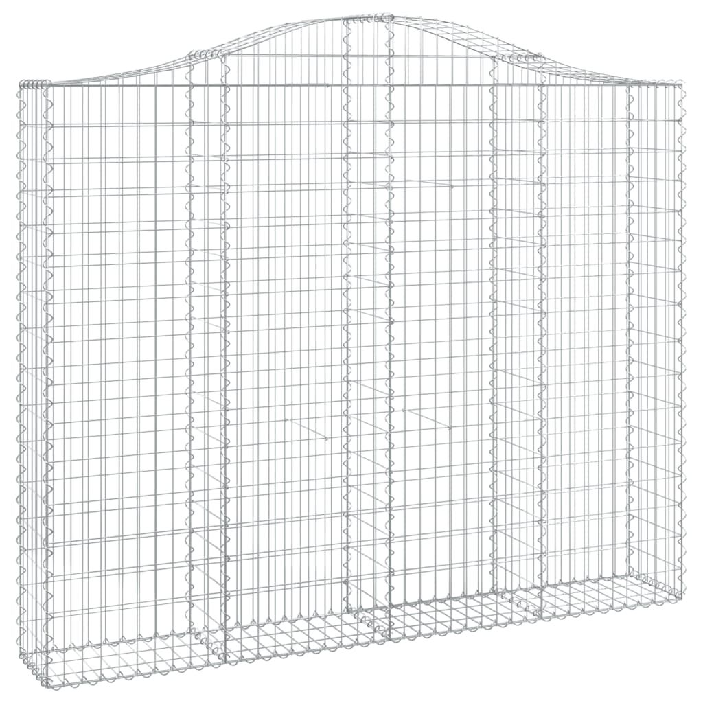 vidaXL Συρματοκιβώτια Τοξωτά 7 τεμ. 200x30x160/180 εκ. Γαλβαν. Ατσάλι