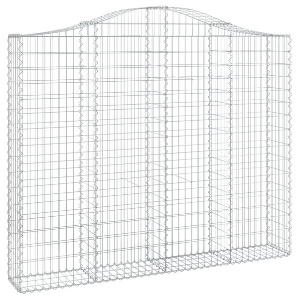 vidaXL Συρματοκιβώτια Τοξωτά 7 τεμ. 200x30x160/180 εκ. Γαλβαν. Ατσάλι
