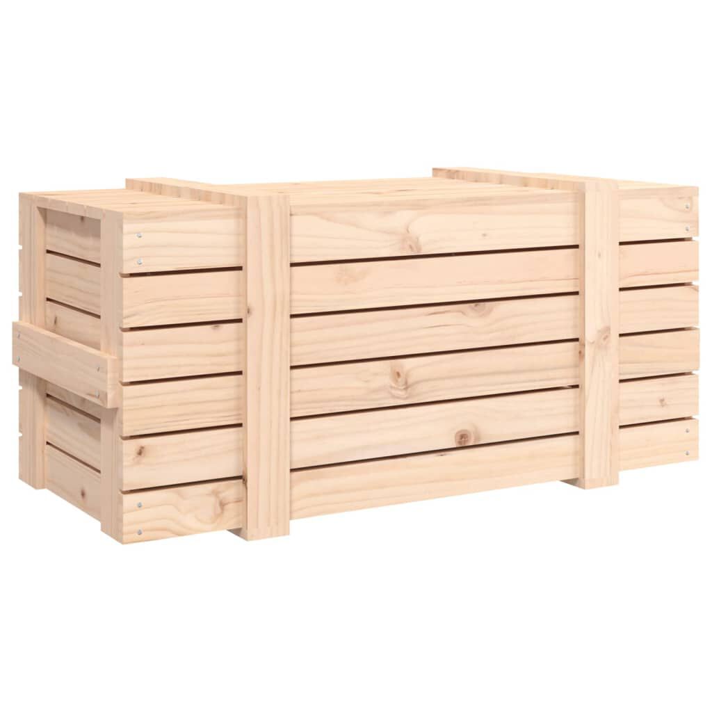 vidaXL Κουτί Αποθήκευσης 91x40,5x42 εκ. από Μασίφ Ξύλο Πεύκου