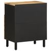 vidaXL Κρεβατοκάμαρα Μαύρο 50x33x62 cm Στερεό ακατέργαστο ξύλο Mango