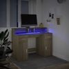 vidaXL Γραφείο με LED Sonoma δρυς 120x55x91 εκ. Επεξεργ. Ξύλο