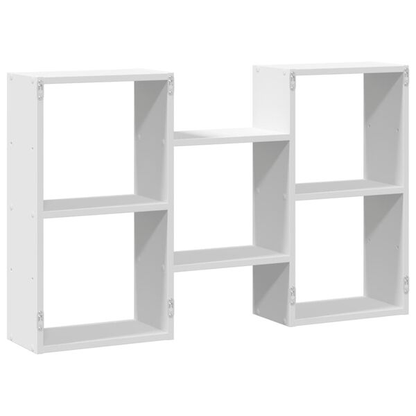 vidaXL Ραφιέρα Τοίχου Λευκό 96x18x60 εκ. από Επεξεργασμένο Ξύλο
