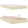 vidaXL Κρεβάτι με αποθηκευτικό χώρο και στρώμα Κρεμ 120 x 200 cm