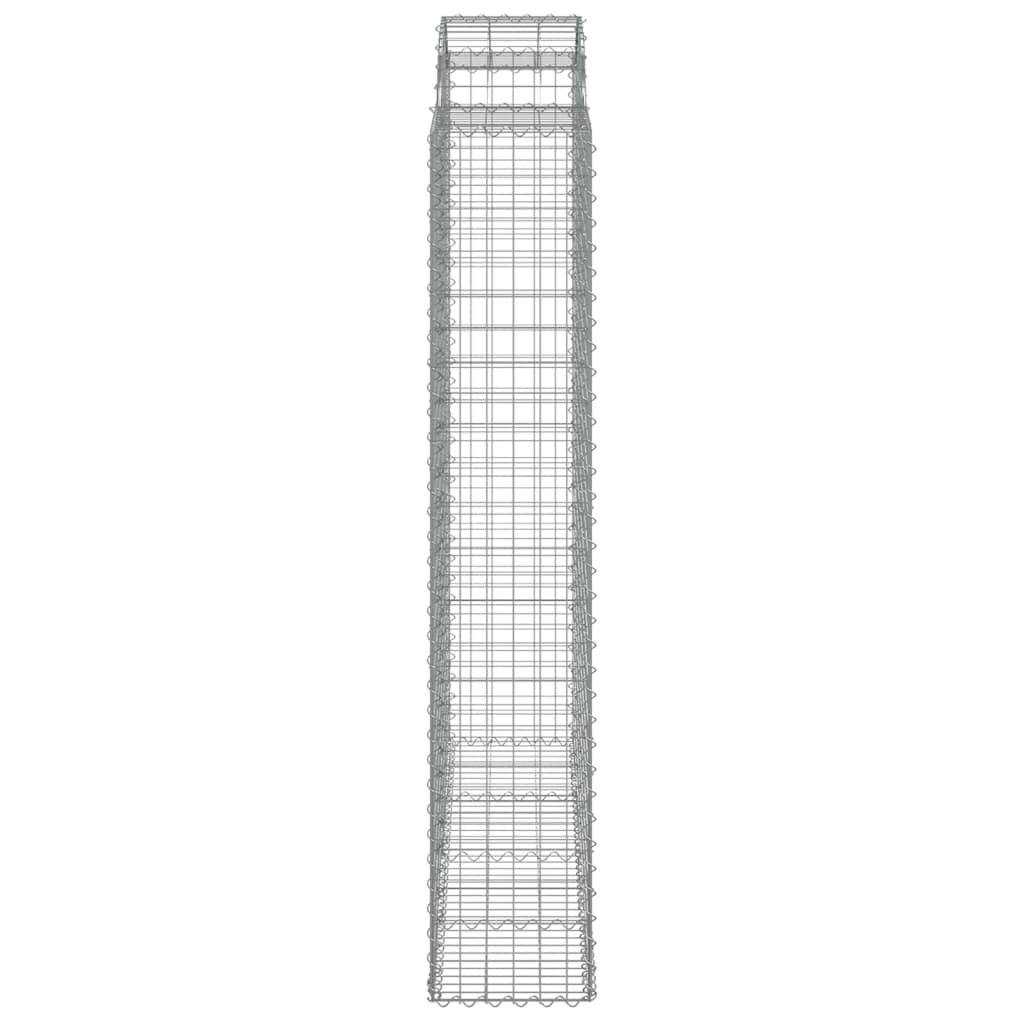 vidaXL Συρματοκιβώτια Τοξωτά 14 τεμ. 200x50x220/240 εκ. Γαλβαν. Ατσάλι